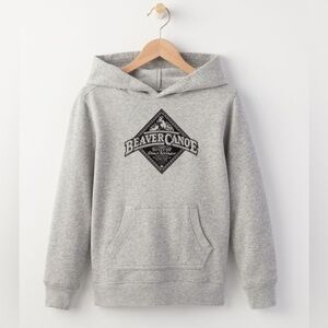 Beaver Canoe Kids - Grey hoodie w/ Kangaroo pocket. P2P 17.5 (fits 7/8 years)